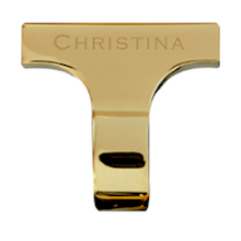 16 mm T-bar set in gold-plated steel from Christina Design London's Collect series